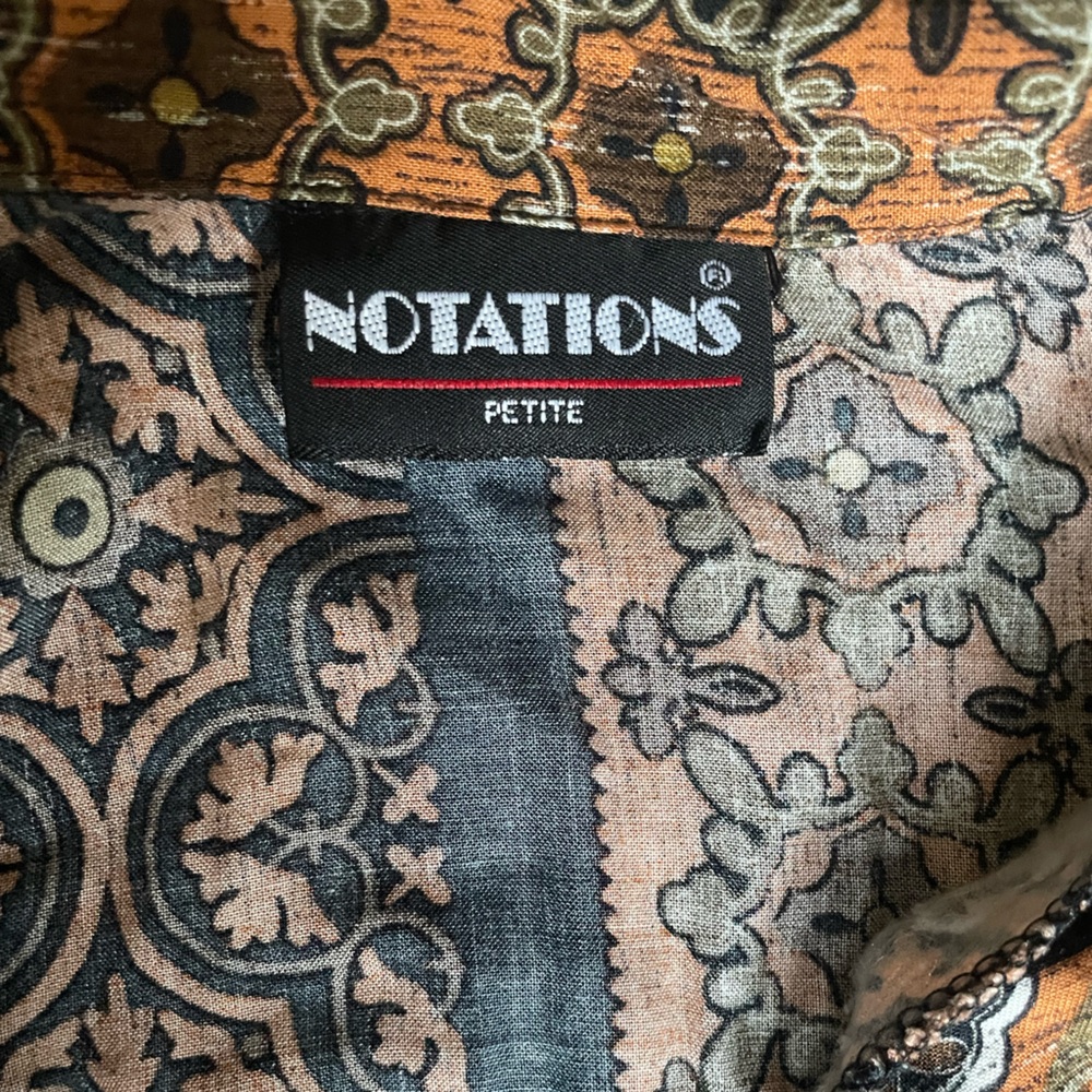 90s Notations Patterned Button Up - image 2